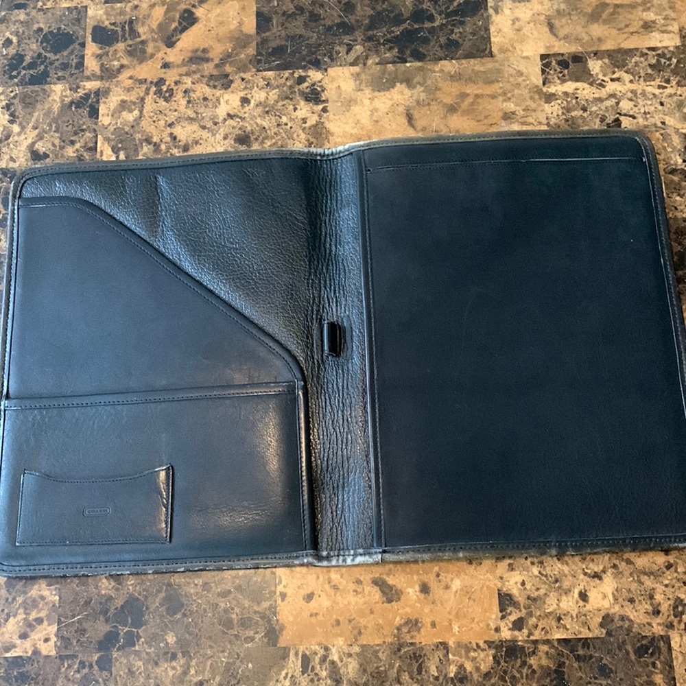 Coach leather binder
